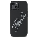 Karl Lagerfeld KLHCP15S3DRKSDLK Apple iPhone 15 hardcase 3D Rubber Signature black