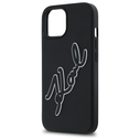 Karl Lagerfeld KLHCP15S3DRKSDLK Apple iPhone 15 hardcase 3D Rubber Signature black