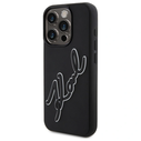 Karl Lagerfeld KLHCP15X3DRKSDLK Apple iPhone 15 Pro Max hardcase 3D Rubber Signature black