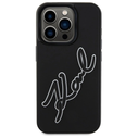 Karl Lagerfeld KLHCP15X3DRKSDLK Apple iPhone 15 Pro Max hardcase 3D Rubber Signature black