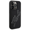 Karl Lagerfeld KLHCP15X3DRKSDLK Apple iPhone 15 Pro Max hardcase 3D Rubber Signature black