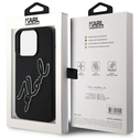 Karl Lagerfeld KLHCP15X3DRKSDLK Apple iPhone 15 Pro Max hardcase 3D Rubber Signature black