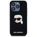 Karl Lagerfeld KLHMP15LSKHPPLK Apple iPhone 15 Pro hardcase Silicone Karl Head Print MagSafe black