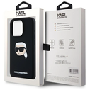 Karl Lagerfeld KLHMP15LSKHPPLK Apple iPhone 15 Pro hardcase Silicone Karl Head Print MagSafe black