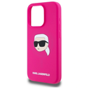 Karl Lagerfeld KLHMP15XSKHPPLF Apple iPhone 15 Pro Max hardcase Silicone Karl Head Print MagSafe fuschia