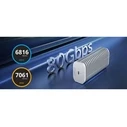 TerraMaster D1 SSD Pro 1-θήκης M.2 NVMe εξωτερική θήκη SSD Thunderbolt 5 (80Gbps)