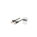 Shiverpeaks Flat U/UTP Cat.7 (10Gbps) Καλώδιο Δικτύου Ethernet 1m Μαύρο