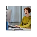 HP Poly Mission 415 Monaural On‑Ear Multimedia Headset with Microphone (USB‑A / USB‑C)