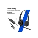 HP Poly Mission 415 Monaural On‑Ear Multimedia Headset with Microphone (USB‑A / USB‑C)
