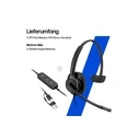 HP Poly Mission 415 Monaural On‑Ear Multimedia Headset with Microphone (USB‑A / USB‑C)