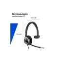 Poly Mission 615 Monaural USB Wired Headset (USB-C with tethered USB-A adapter) - Bulk (SKU C01C3A6#AC3)