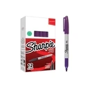Sharpie Fine Permanent Marker Round Tip Purple 12-pack (folding box)