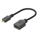 Καλώδιο HDMI Goobay micro σε HDMI 58683, 4K/60Hz, 0.15m, μαύρο