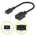 Καλώδιο HDMI Goobay micro σε HDMI 58683, 4K/60Hz, 0.15m, μαύρο