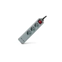 Entac πολλαπλή πρίζα (Steckdosenleiste) 3 θέσεων με 2x USB‑A, καλώδιο 1,5 m, γκρι