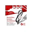 LTC Klettkabelbinderlabel Reusable Hook-and-Loop Cable Tie Label Set, Black, 10 pcs