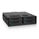 ICY DOCK MB324SP-1B 4-θέσιο mobile rack 2.5" SATA/SAS (1x 5.25" half-height)