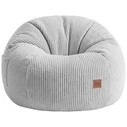 Mark Adler Comfy 3.0 Grey - Corduroy Comfy Armchair with Pouffe