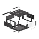 Lanberg επιτοίχια 19" Rack 4U 600x600 mm μαύρη V2