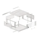 LANBERG Επιτοίχια Ντουλάπα Rack 19" 4U WF01-6604-10S, 600x600x290 mm, Γκρι (RAL7035)