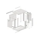 Lanberg Τοίχου Rack 19" 9U 600x450 mm Γκρι (WF01-6409-10S)