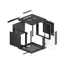Lanberg 19" Wall-Mount Rack Cabinet 9U 600x600 mm Black (WF01-6609-10B)