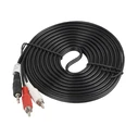 Καλώδιο Ήχου Jack σε 2 RCA Lanberg CA-MJRC-10CC-0050-BK Μαύρο 5 m