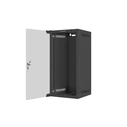 Lanberg 10" επιτοίχια ντουλάπα rack 12U 280x310x603 mm με γυάλινη πόρτα, μαύρη (WF10-2312-10B)