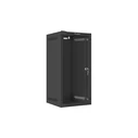 Lanberg 10" επιτοίχια ντουλάπα rack 12U 280x310x603 mm με γυάλινη πόρτα, μαύρη (WF10-2312-10B)