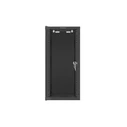 Lanberg 10" επιτοίχια ντουλάπα rack 12U 280x310x603 mm με γυάλινη πόρτα, μαύρη (WF10-2312-10B)