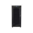 Κάσα Rack δαπέδου 19'' 27U 800x1000mm, Μαύρο, Γυάλινη εμπρόσθια πόρτα με κλειδαριά, LCD V2 (LANBERG)
