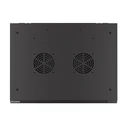 LANBERG 19" τοιχόμενη ντουλάπα Rack 4U 600x450 mm, μαύρη, εμπρός πόρτα περφορέ (flat pack)