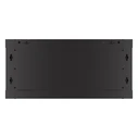 LANBERG 19" τοιχόμενη ντουλάπα Rack 4U 600x450 mm, μαύρη, εμπρός πόρτα περφορέ (flat pack)