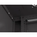 LANBERG 19" τοιχόμενη ντουλάπα Rack 4U 600x450 mm, μαύρη, εμπρός πόρτα περφορέ (flat pack)