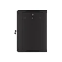 Lanberg 19" 12U Wall-Mount Rack Cabinet 600x450 mm Black, Perforated Front Door (Model WF01-6412-23B)