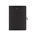 Lanberg 19" 12U Wall-Mount Rack Cabinet 600x450 mm Black, Perforated Front Door (Model WF01-6412-23B)