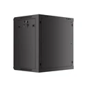 Lanberg 19" 12U Wall-Mount Rack Cabinet 600x450 mm Black, Perforated Front Door (Model WF01-6412-23B)