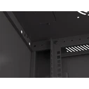 Lanberg 19" 12U Wall-Mount Rack Cabinet 600x450 mm Black, Perforated Front Door (Model WF01-6412-23B)