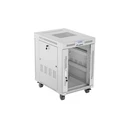 LANBERG 19" δαπέδου rack 15U 600x800 γκρι με γυάλινη πόρτα LCD V2