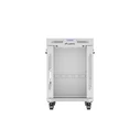LANBERG 19" δαπέδου rack 15U 600x800 γκρι με γυάλινη πόρτα LCD V2