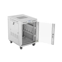 LANBERG 19" δαπέδου rack 15U 600x800 γκρι με γυάλινη πόρτα LCD V2