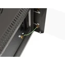 Lanberg επιτοίχια ντουλάπα rack 10'' 4U 300x300 mm, μαύρη, πόρτα με τζάμι (Flat Pack)