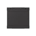 Lanberg επιτοίχια ντουλάπα rack 10'' 4U 300x300 mm, μαύρη, πόρτα με τζάμι (Flat Pack)