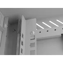 Lanberg 10" επιτοίχια Rack 4U 300x300 mm γκρι, πόρτα με τζάμι (Flat Pack)