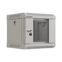 Lanberg 10" επιτοίχια Rack 4U 300x300 mm γκρι, πόρτα με τζάμι (Flat Pack)