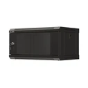 Lanberg Wall-Mount 19" Rack Cabinet 4U 540x350 Black, Glass Door (WF03-5304-10B)