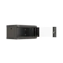 Lanberg Wall-Mount 19" Rack Cabinet 4U 540x350 Black, Glass Door (WF03-5304-10B)