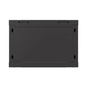 Lanberg Επιτοίχια Καμπίνα Rack 19" 6U Μαύρο με εμπρόσθια πόρτα από tempered glass
