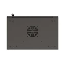 Lanberg Επιτοίχια Καμπίνα Rack 19" 6U Μαύρο με εμπρόσθια πόρτα από tempered glass