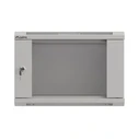 Lanberg Επιτοίχια Καμπίνα Rack 19" 6U 540x350 Γκρι με Γυάλινη Πόρτα